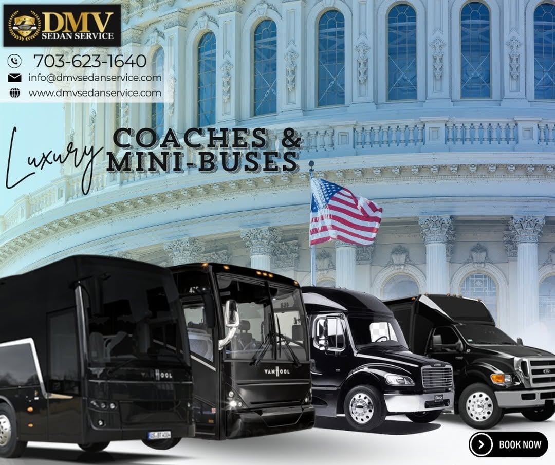 Luxury Mini Buses and Coaches for Rent by DMV Sedan Service